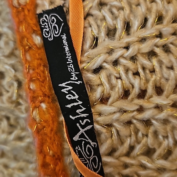 ASHLEY Y2k Striped Metallic Open Crochet Peekaboo Sweater - Picture 8 of 8